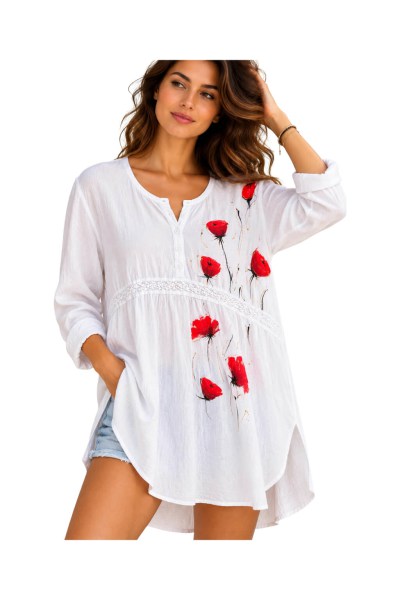 hand_painted_ladies_shirt_poppies_3
