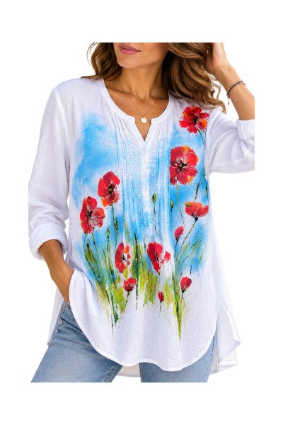 hand_painted_ladies_shirt_poppies